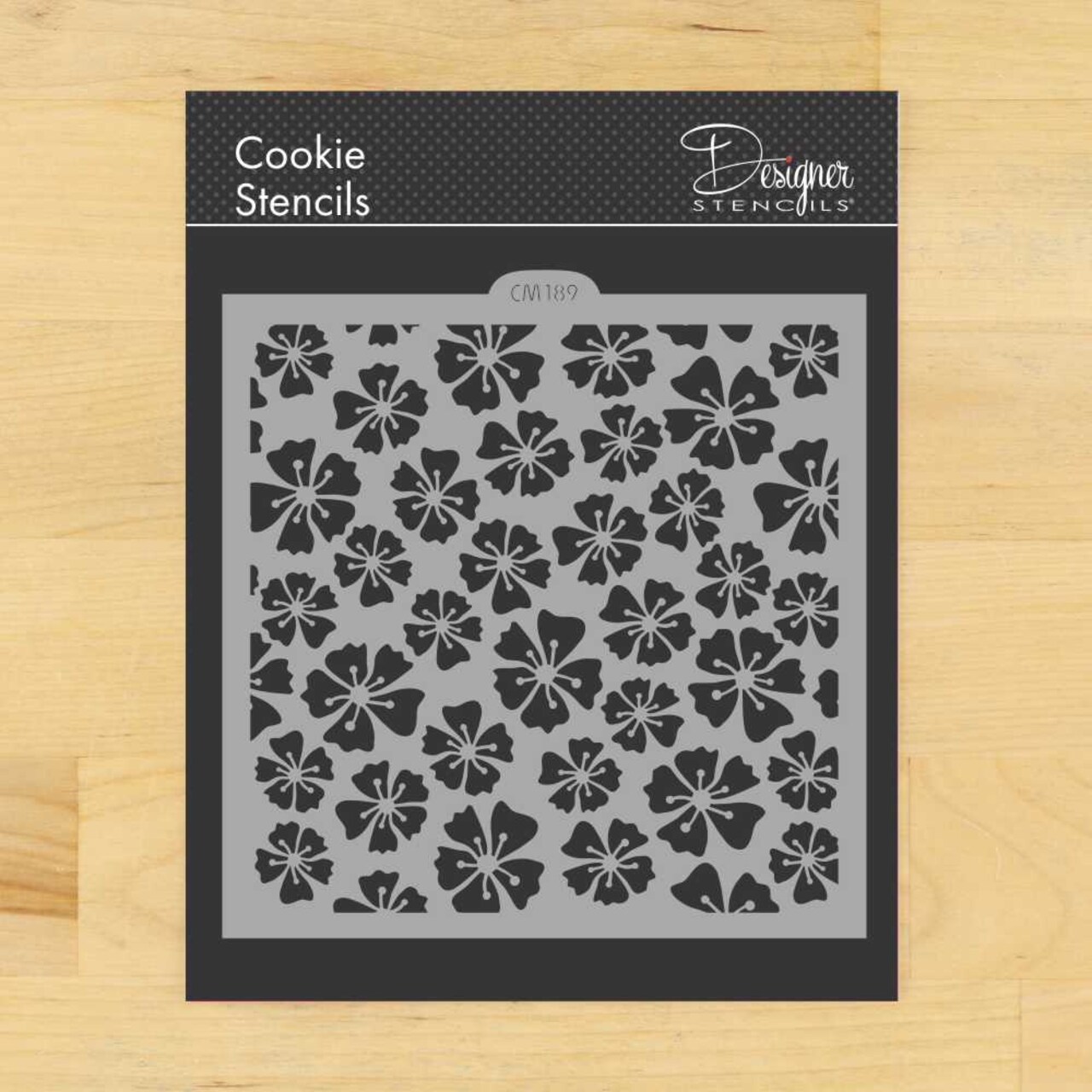 Flower Allover Cookie and Craft Stencil | CM189 by Designer Stencils | Stencils for Royal Icing, Airbrush, Dusting Powder |